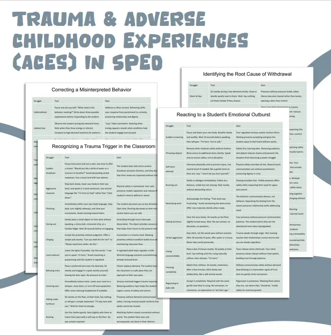 ACEs in special education resource cover