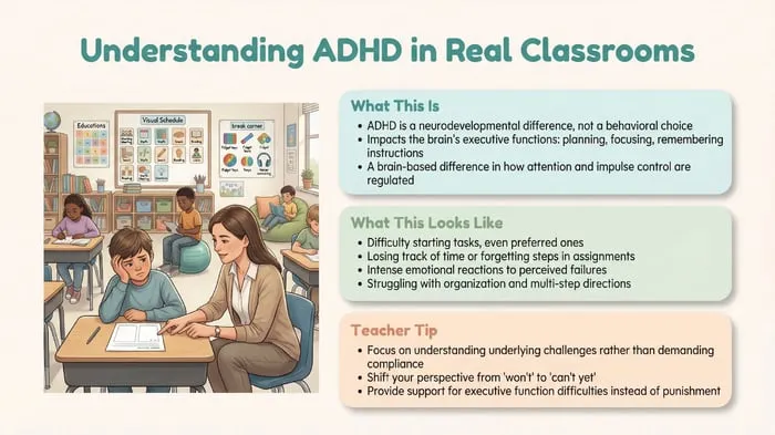 ADHD classroom support printable pages preview