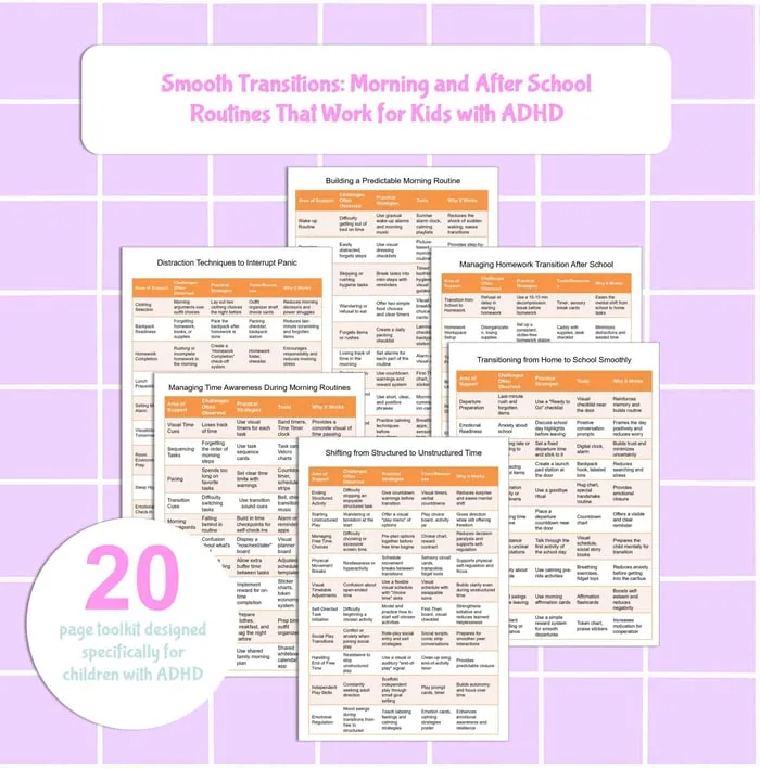 ADHD morning routine resource cover