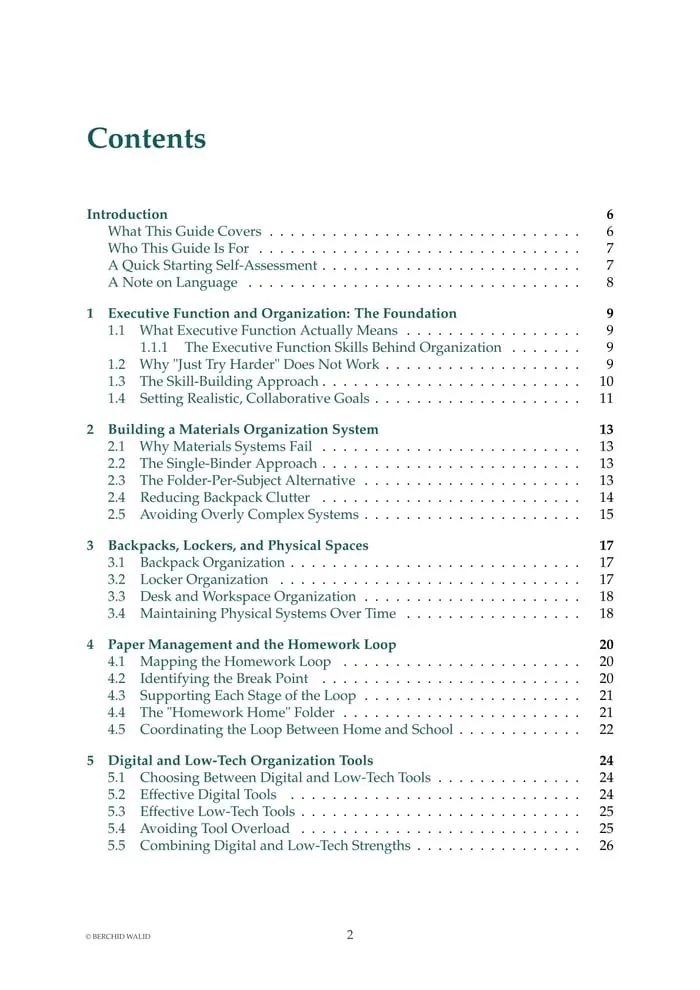 ADHD organization systems printable pages preview