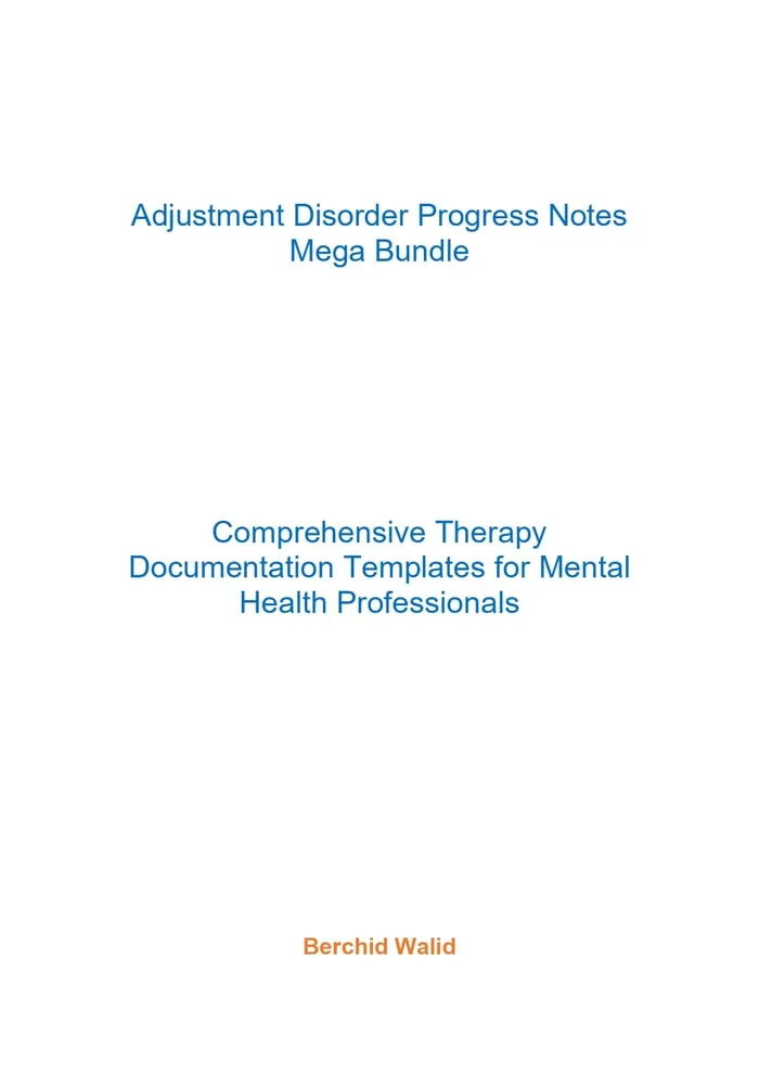 adjustment disorder progress notes printable pages preview