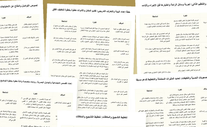معاينة صفحات جداول الاستعداد للزيارات الطبية وقص الشعر باللغة العربية