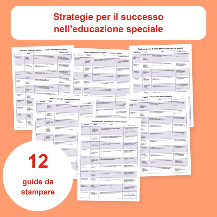 Copertina delle tabelle di strategie per abilità sociali e regolazione emotiva