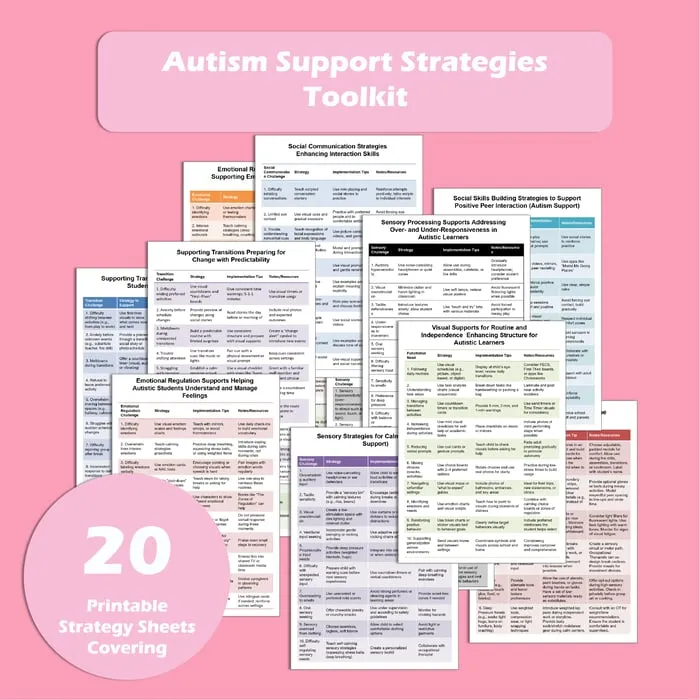 autism support strategies resource cover