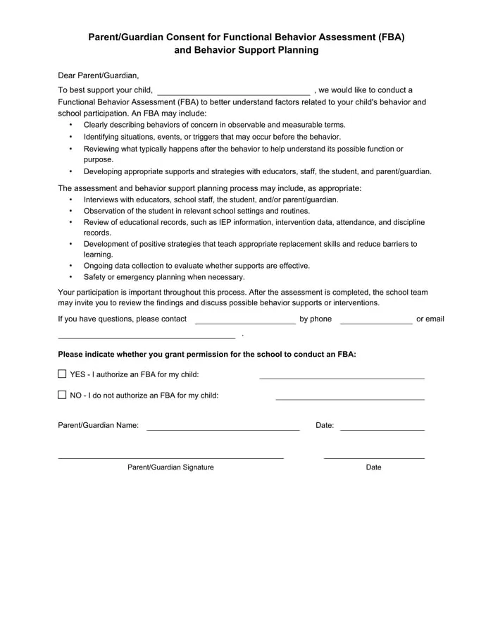 behavior assessment consent form resource cover