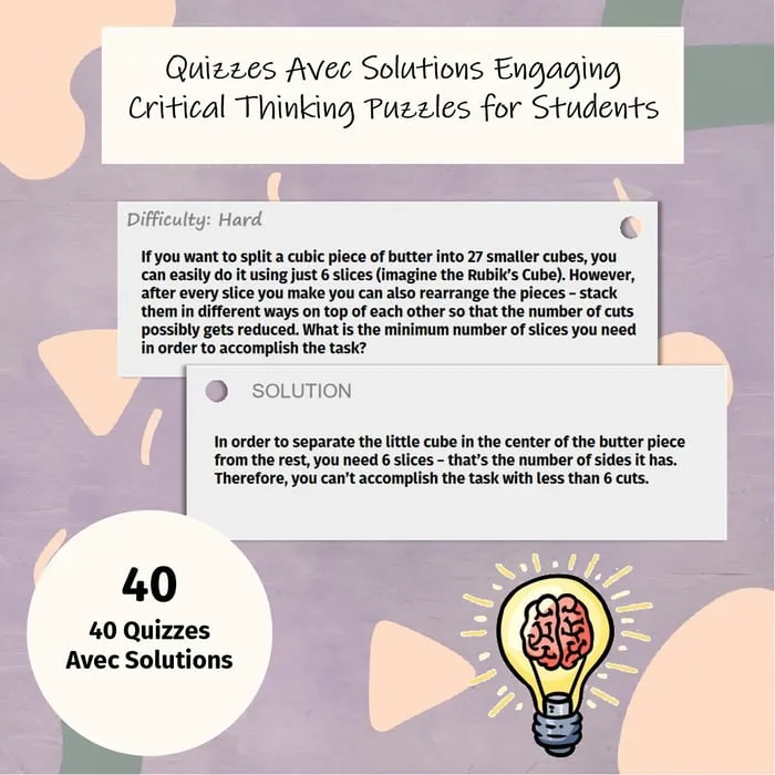 brain teasers for students resource cover