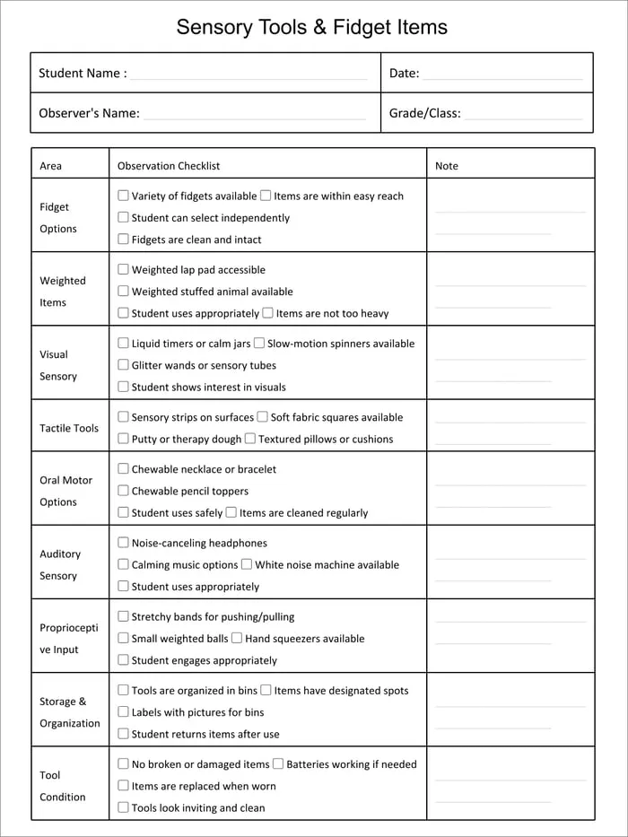 calm corner setup printable pages preview