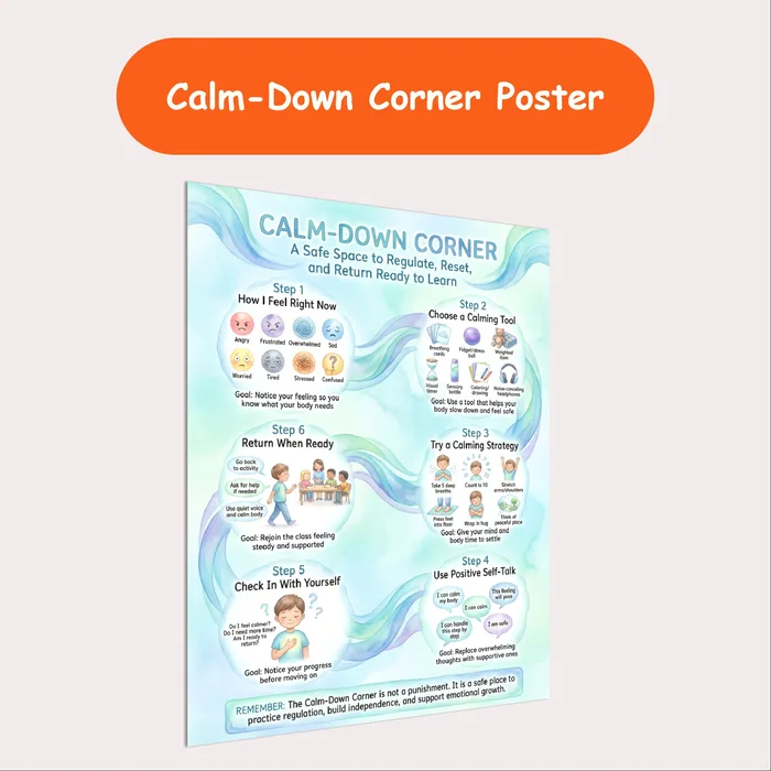 calm down corner routine resource cover