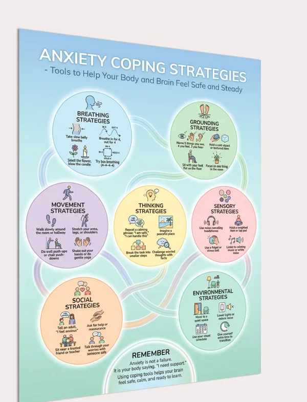 calming tools for anxiety poster preview
