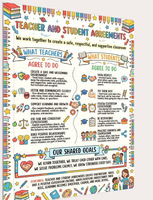 classroom agreements poster preview