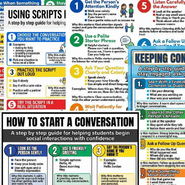classroom communication skills printable pages preview