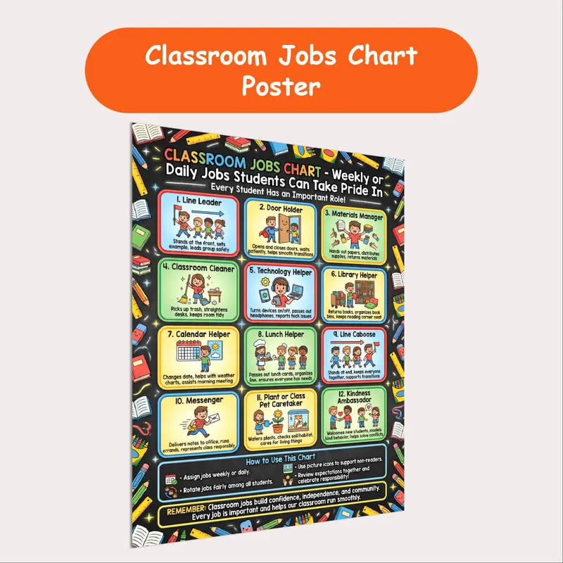 classroom jobs chart resource cover