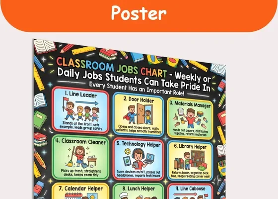 classroom jobs chart printable pages preview