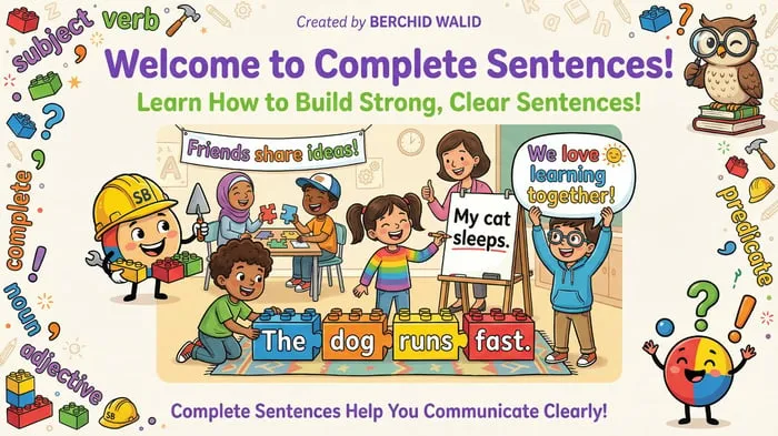 complete sentences for kids resource cover
