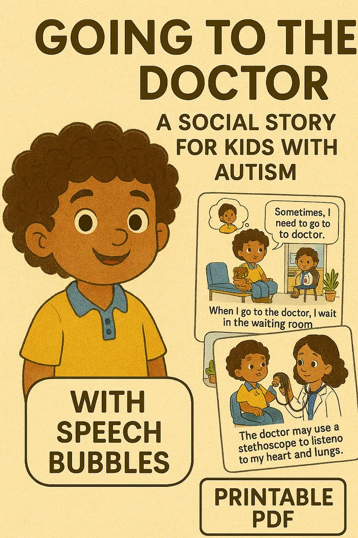 doctor visit social story resource cover