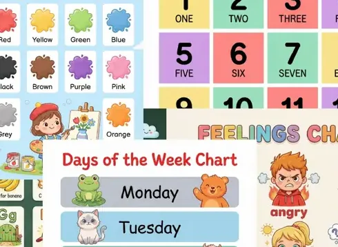early learning posters printable pages preview