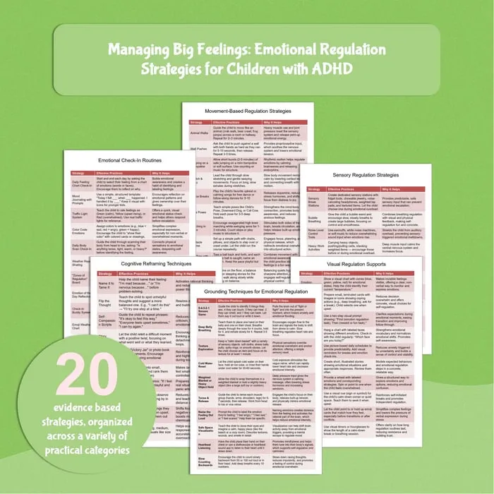 emotional regulation for ADHD resource cover
