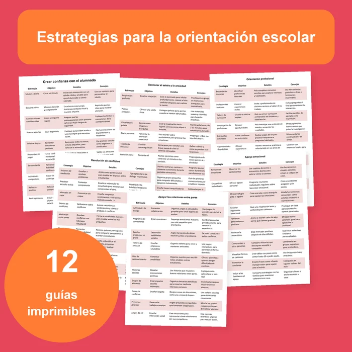 Portada del recurso de estrategias de orientación escolar