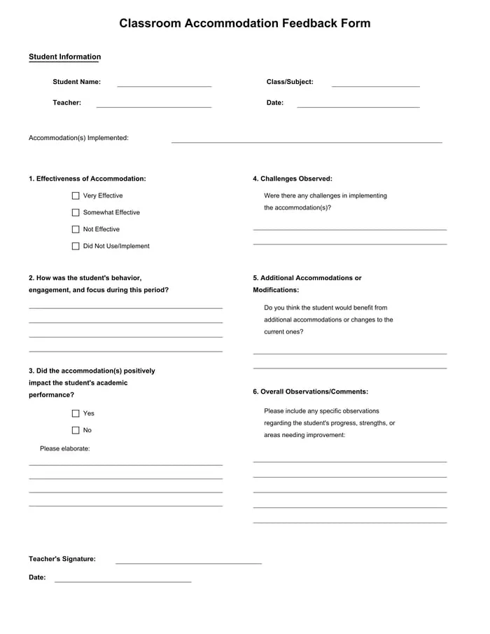 evaluating classroom accommodations resource cover
