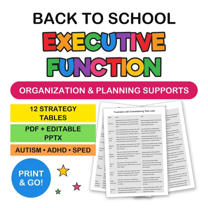 executive function challenges resource cover