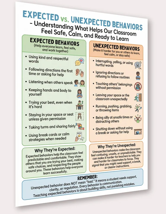 expected and unexpected behaviors poster preview