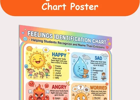 feelings identification chart printable pages preview