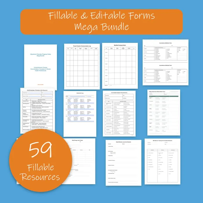 fillable special education forms resource cover