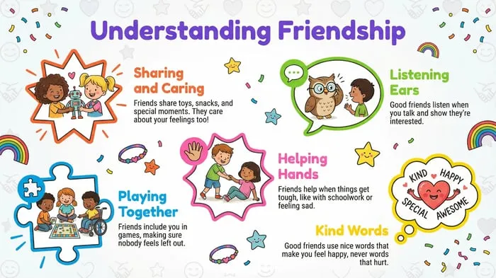 friendship skills for kids printable pages preview