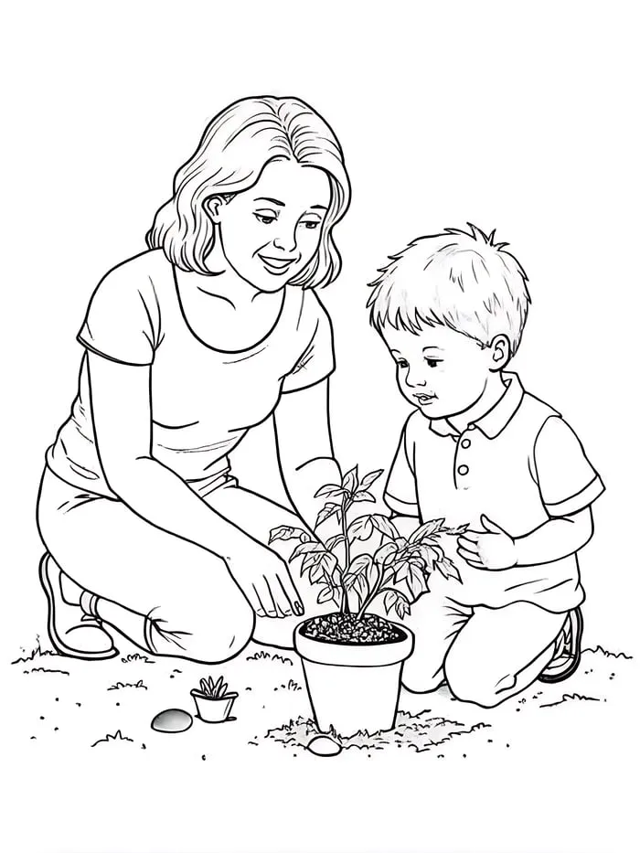gardening coloring pages printable pages preview