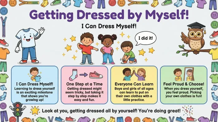getting dressed social story resource cover
