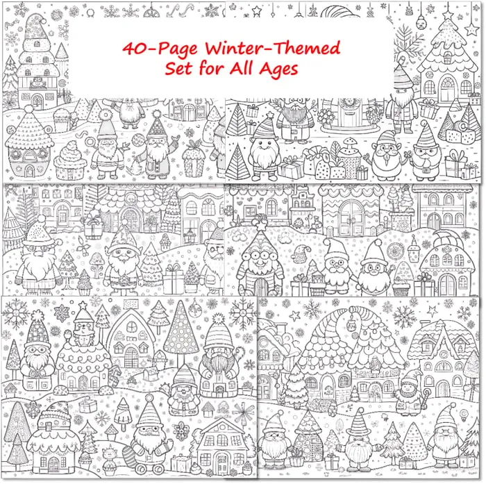 gnome coloring pages resource cover