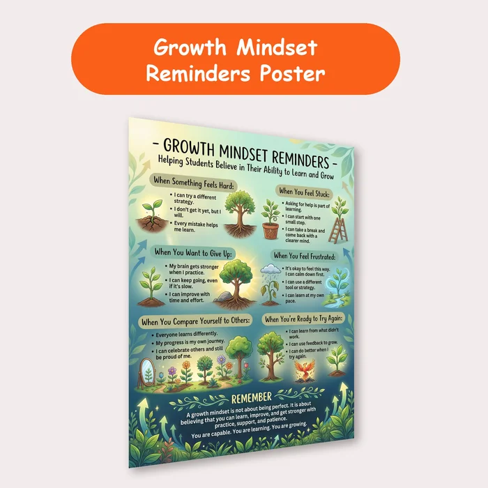 growth mindset self-talk resource cover