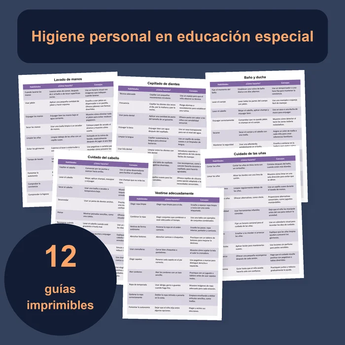 Portada del recurso de higiene personal en educación especial