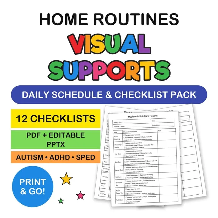 home routine checklist resource cover
