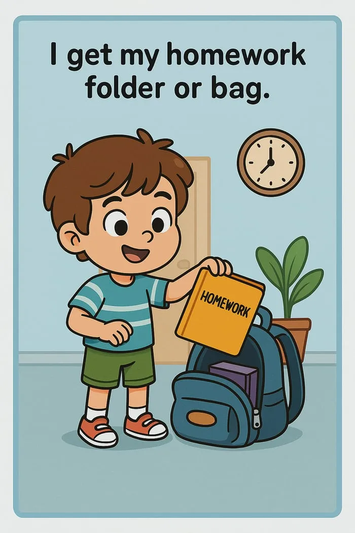 homework routine for kids printable pages preview