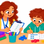 iep data collection sheet on a teacher clipboard