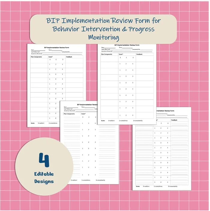 iep data collection printable pages preview