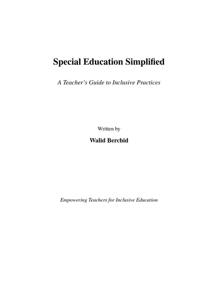 inclusive education strategies printable pages preview
