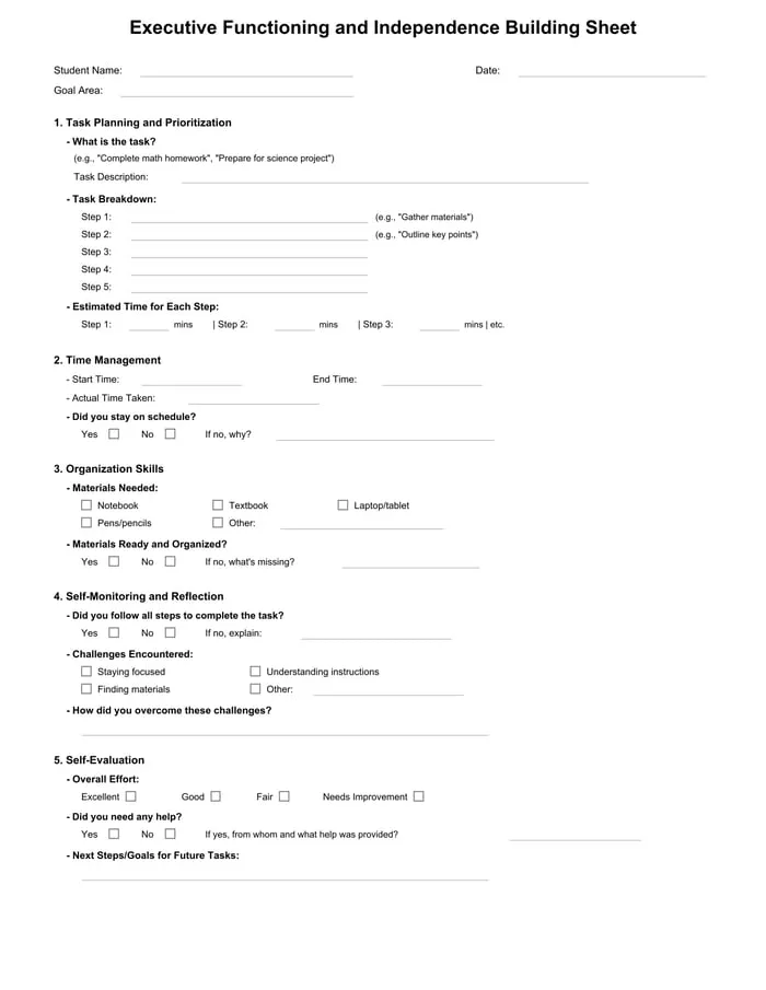independent work skills resource cover
