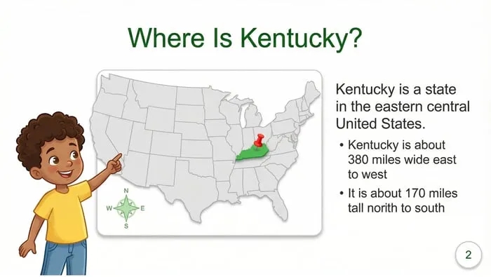 Kentucky facts for kids printable pages preview