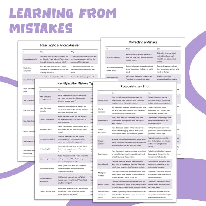 learning from mistakes resource cover