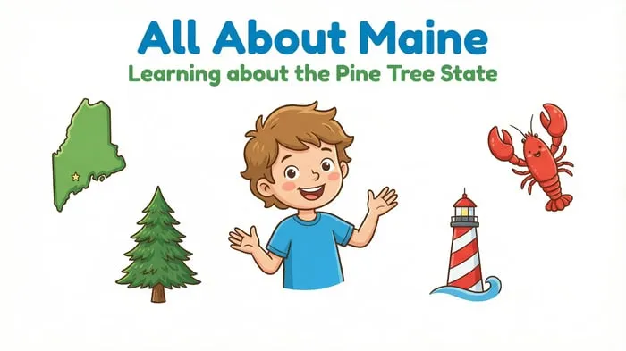 Maine facts for kids resource cover