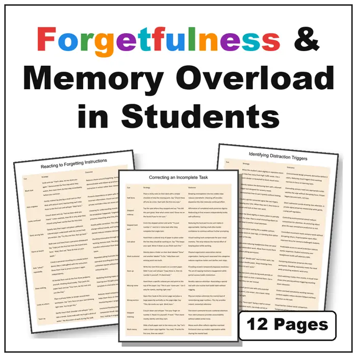 memory overload in students resource cover