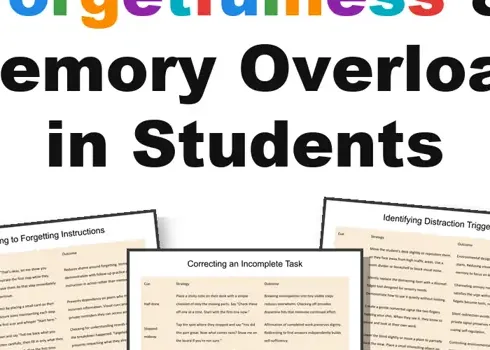 memory overload in students printable pages preview