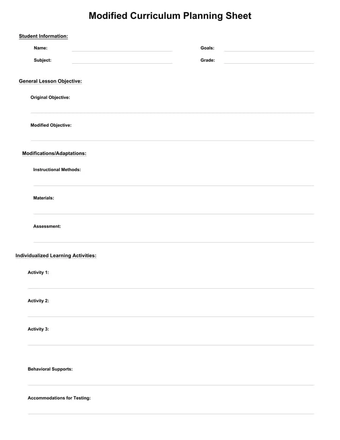 modified lesson plan resource cover