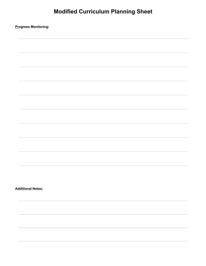 modified lesson plan printable pages preview