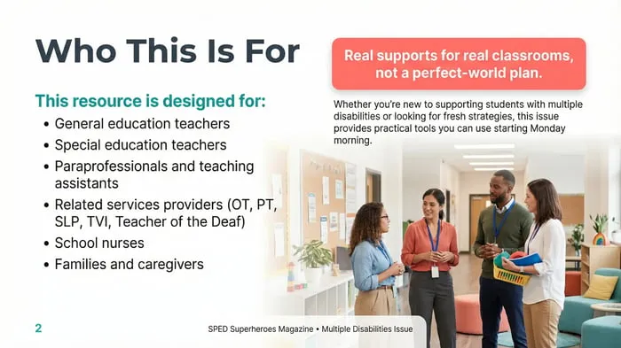 multiple disabilities classroom printable pages preview