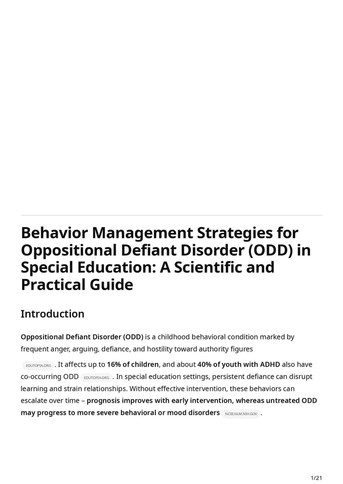 ODD parenting strategies resource cover