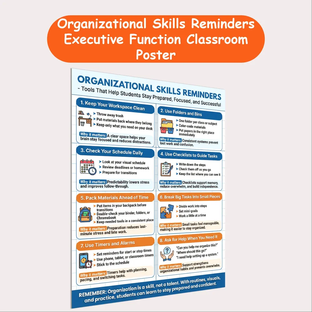 organizational skills resource cover