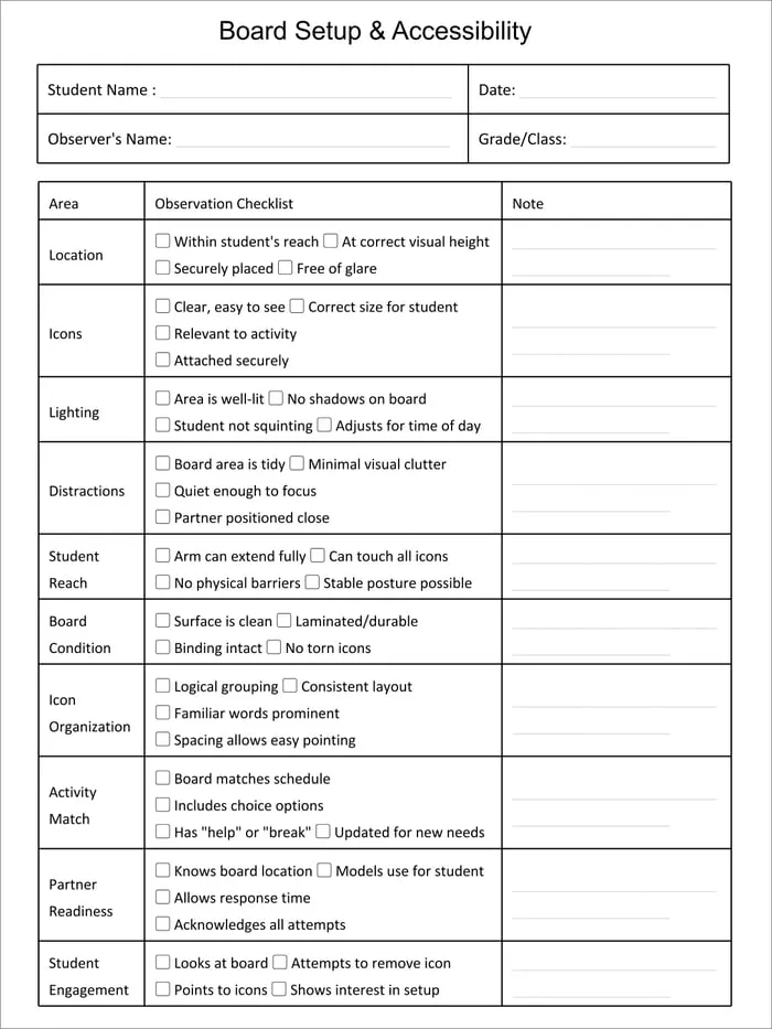 PECS communication board printable pages preview
